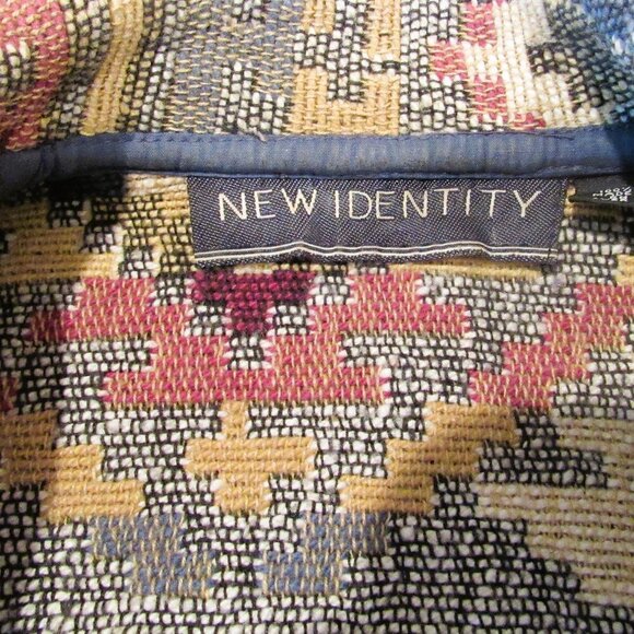 New Identity Carpet Bagger Casual Jacket Aztec Design Long Sleeve Size Medium - Picture 3 of 5